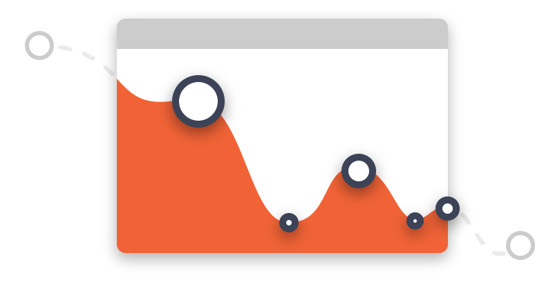 Graphic depiction of a websites analytic chart | CoencE Web Development and Marketing