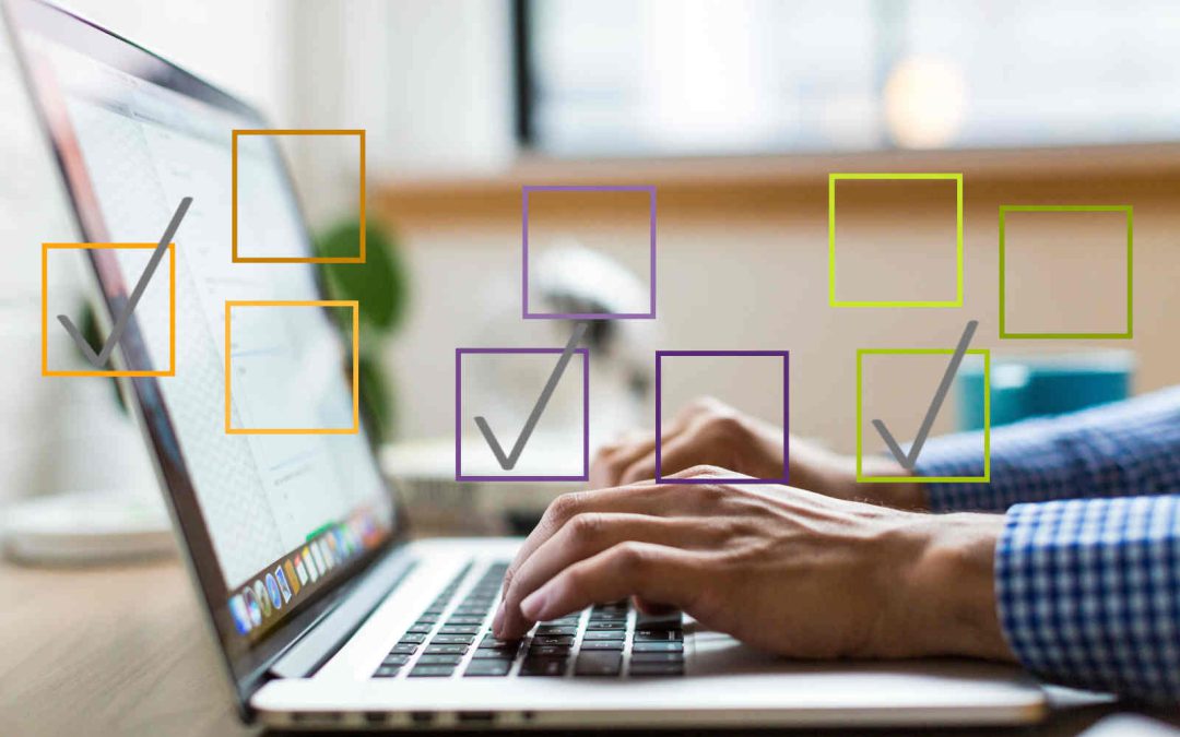 SEO & Marketing checklist with a laptop in the background | CoencE Web Development & Marketing