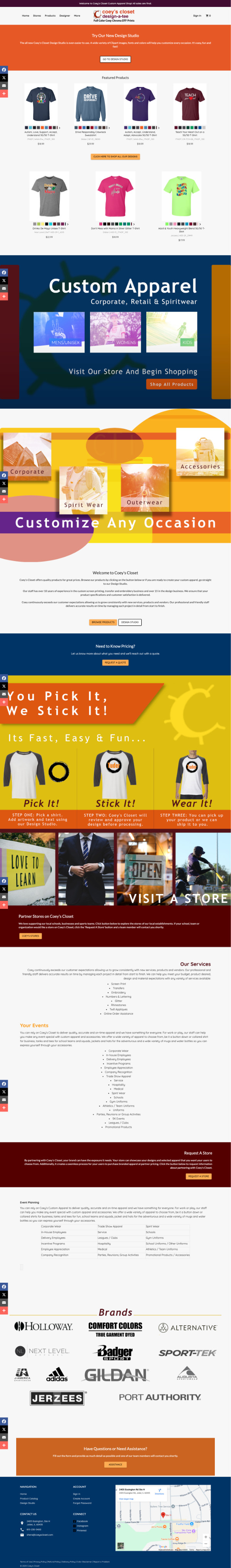 Full page view of the old Coey's Closet storefront. 